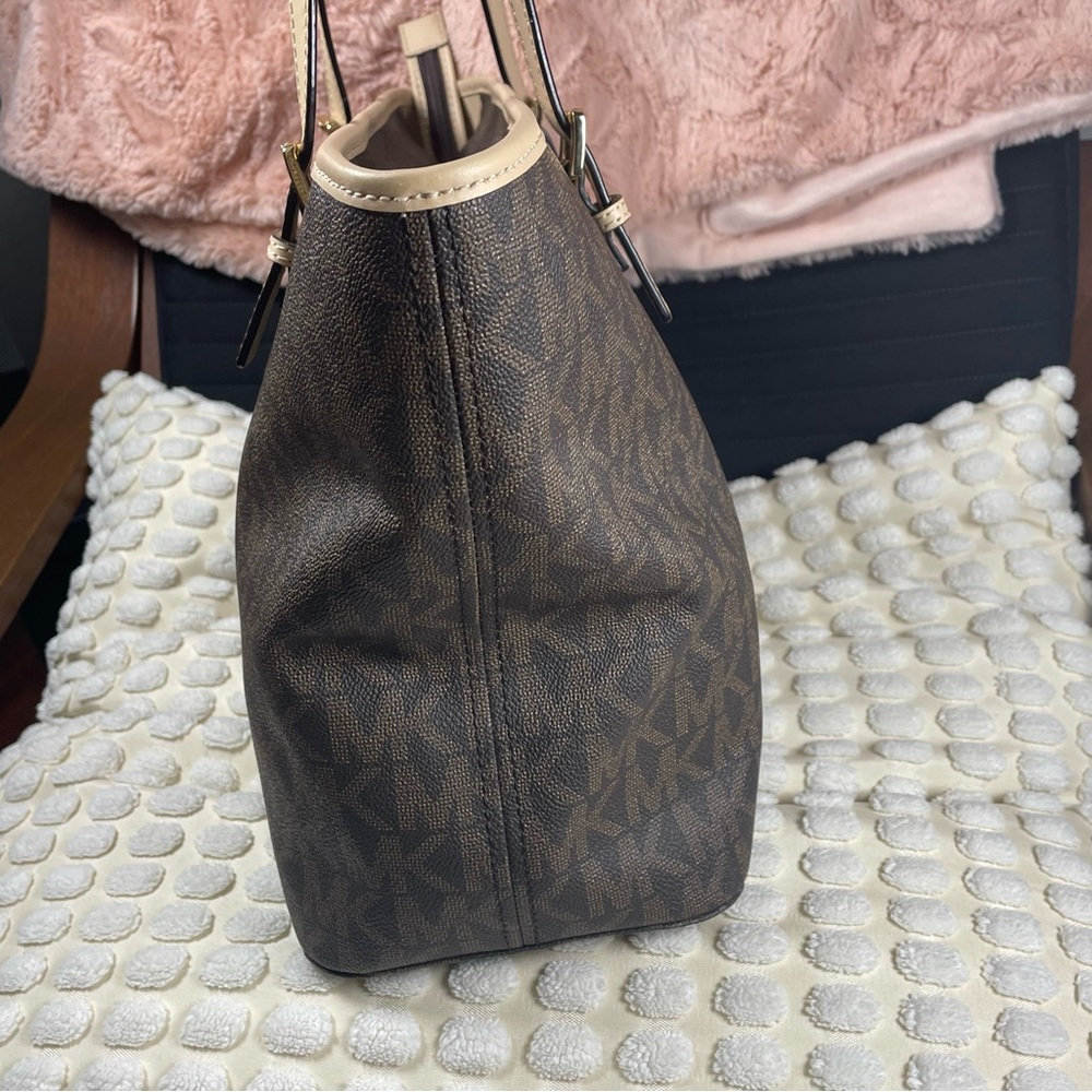 Michael Kors jet set travel tote bag Brown And Khaki SEE PHOTOS - Picture 4 of 16